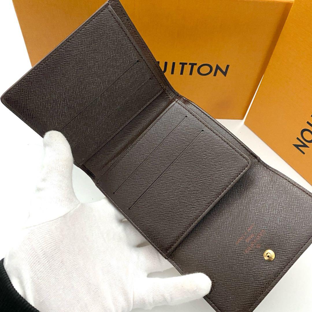 美品　ルイヴィトン　ダミエ　エリーズ　折り財布　wホック