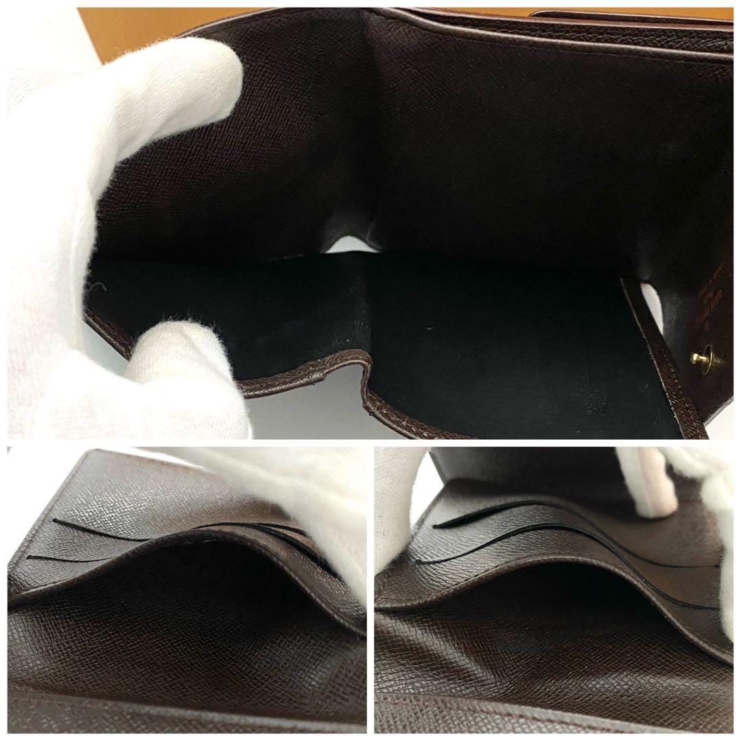 美品　ルイヴィトン　ダミエ　エリーズ　折り財布　wホック