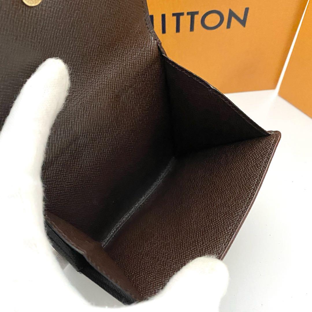 美品　ルイヴィトン　ダミエ　エリーズ　折り財布　wホック