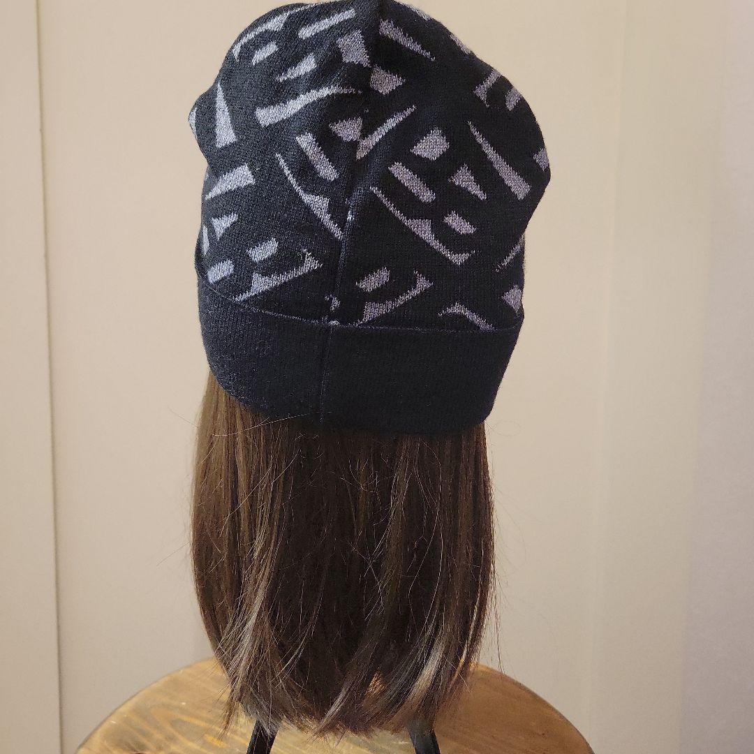 ヴィヴィアン　ニット帽　ビーニー　黒　ロゴ付き