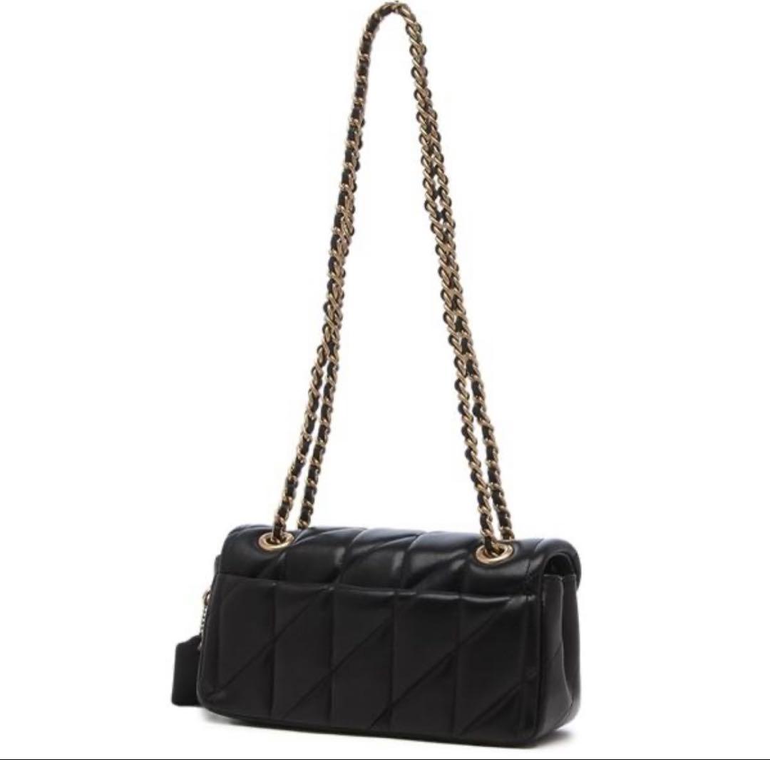 COACH タビー 20 キルティング ショルダーバッグ　ブラック　ゴールド金具