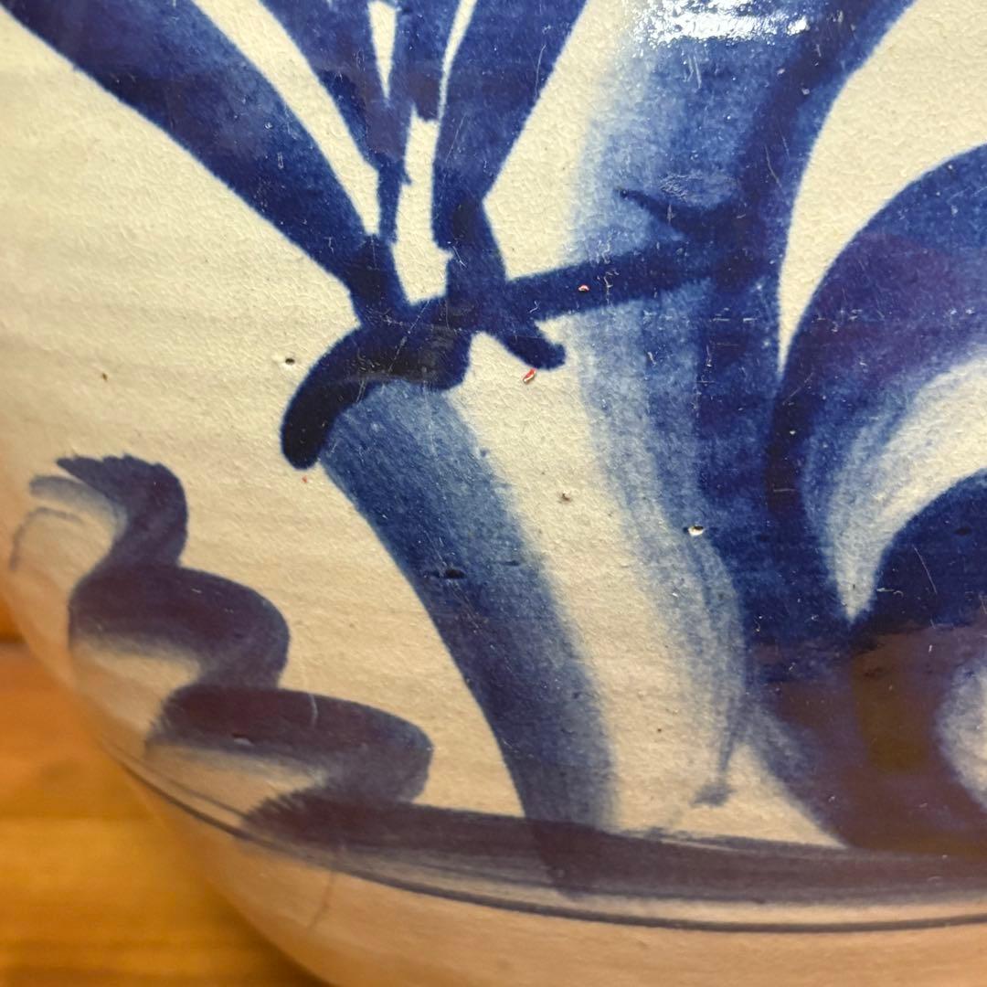 特大　染付徳利　民芸