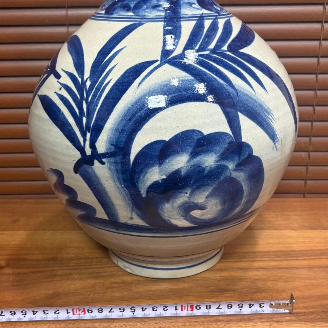 特大　染付徳利　民芸