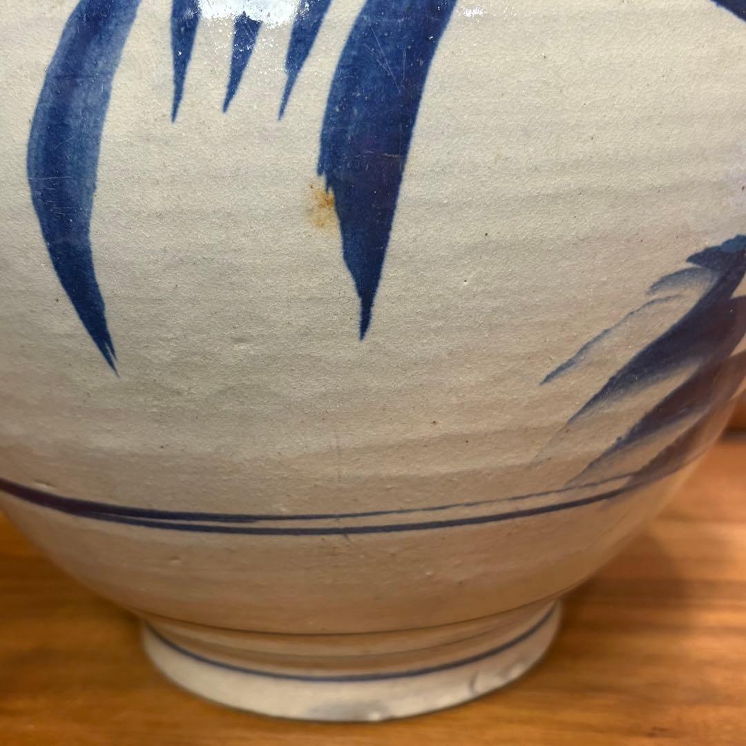 特大　染付徳利　民芸