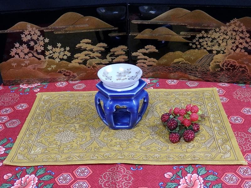 古伊万里　瑠璃透かし　六角　盃台　C564AS-CGo