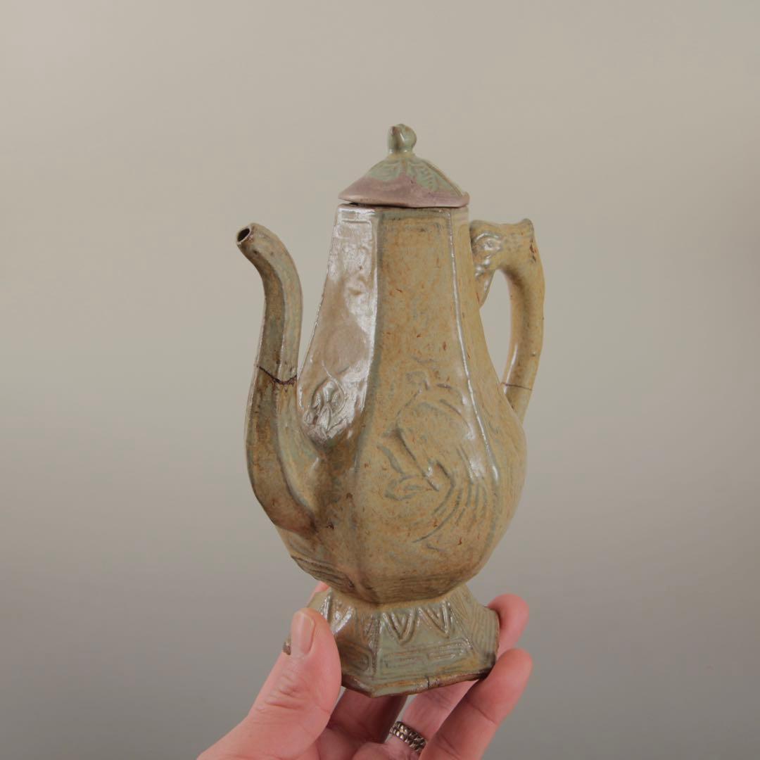 青磁 水注 酒注 酒器 中国美術 古美術 骨董 古道具 アンティーク 煎茶道具