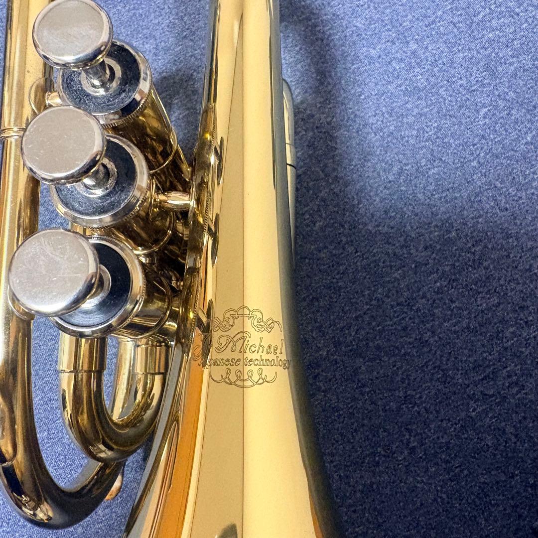 J. Michael ポケット トランペット 本体 ケース付き