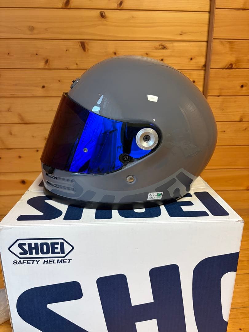 グラムスター　SHOEI フルフェイスヘルメット グレー ブルーミラーシールド