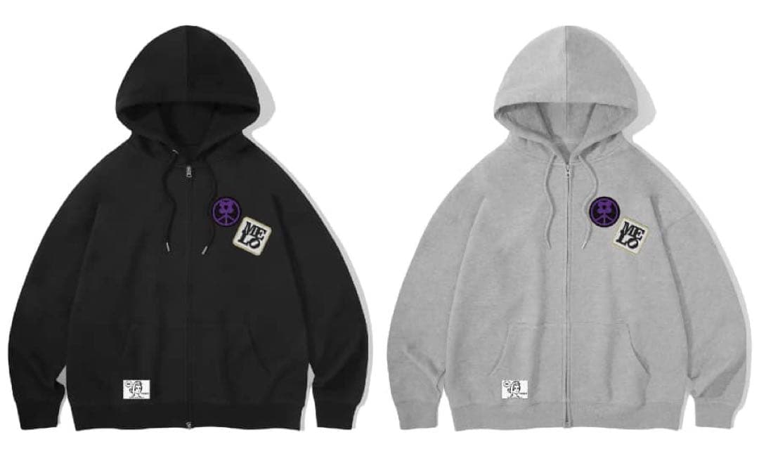 マウスラビット　パーカー　イェソン　韓国　チャコール