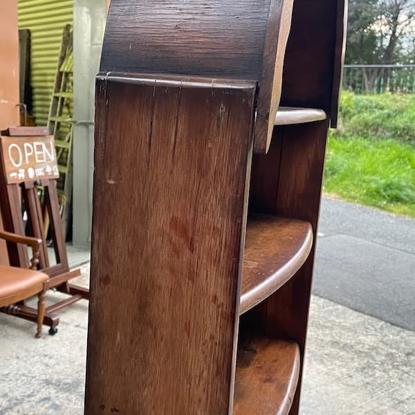 アンティーク　ロケット型オープンラック　アーチ状ブックシェルフ