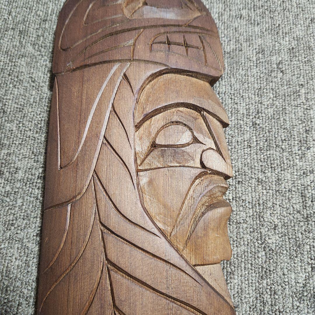 カナダ 先住民 ネイティブアメリカン ウッドカービング 彫刻　壁掛け