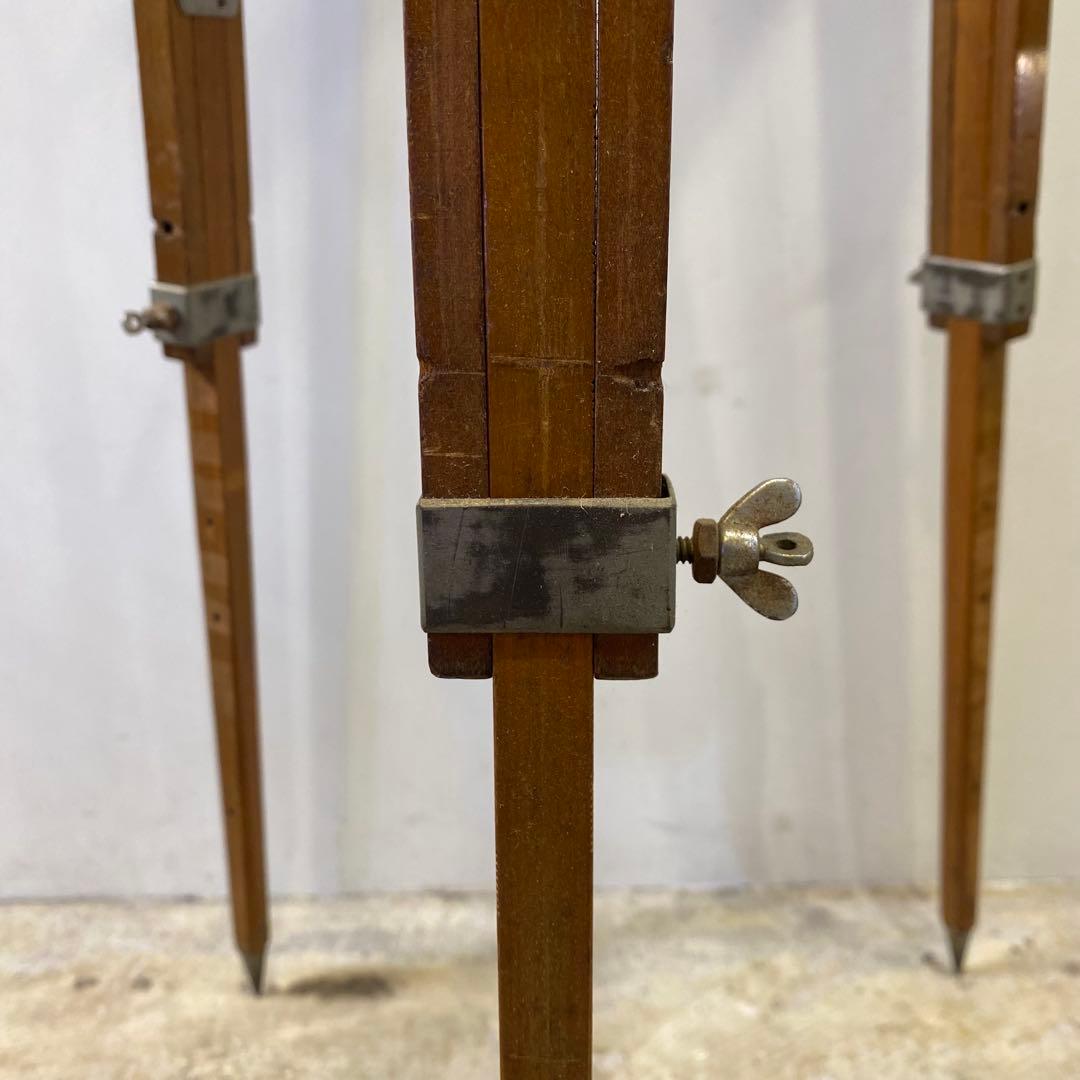 ビーチ無垢材三脚花台 アンティーク