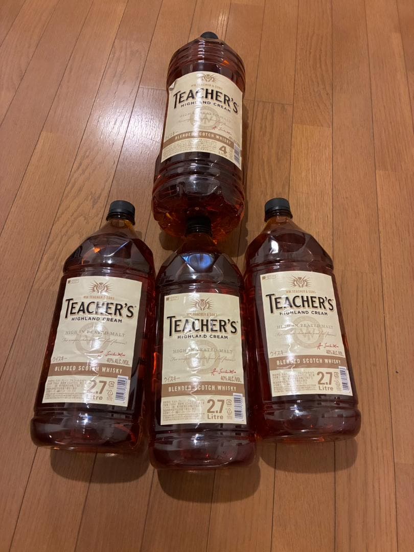 ティーチャーズ 4000ml 1本 2.7L　3本　合計4本