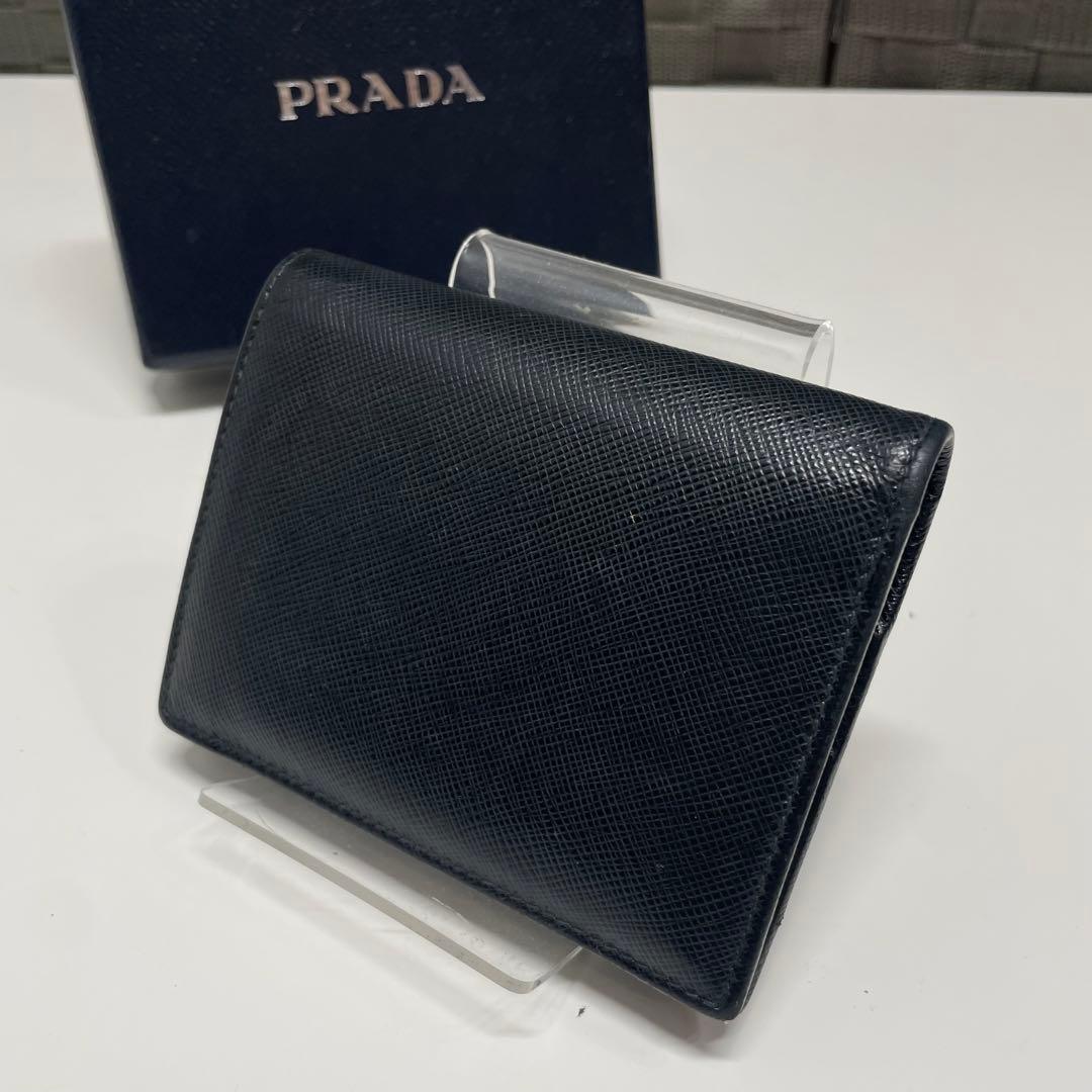 Y*U様 PRADA ブラック 二つ折り財布 箱付き
