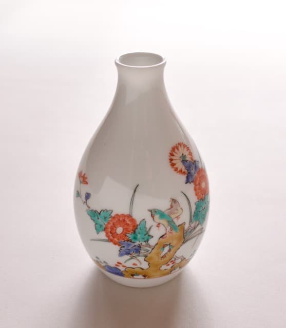 未使用 柿右衛門 徳利 お猪口 酒井田柿右衛門 菊鳥文 酒器