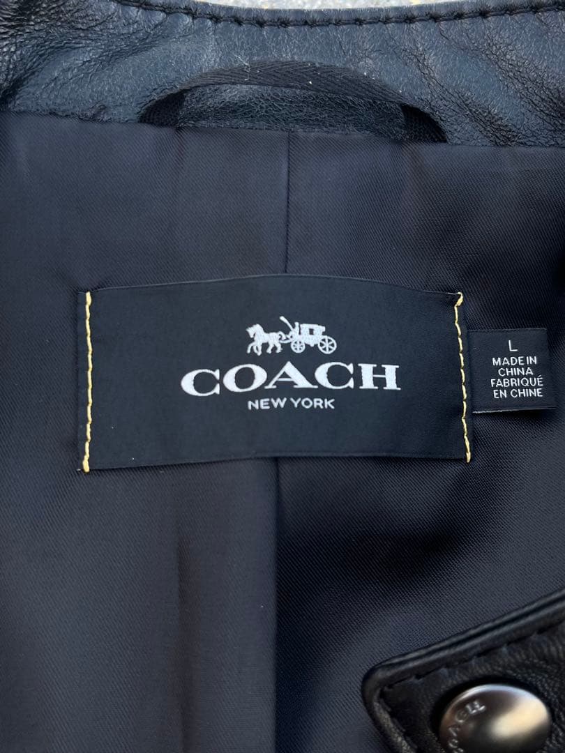 ジャケット・アウター COACH lether lamb jacket archive