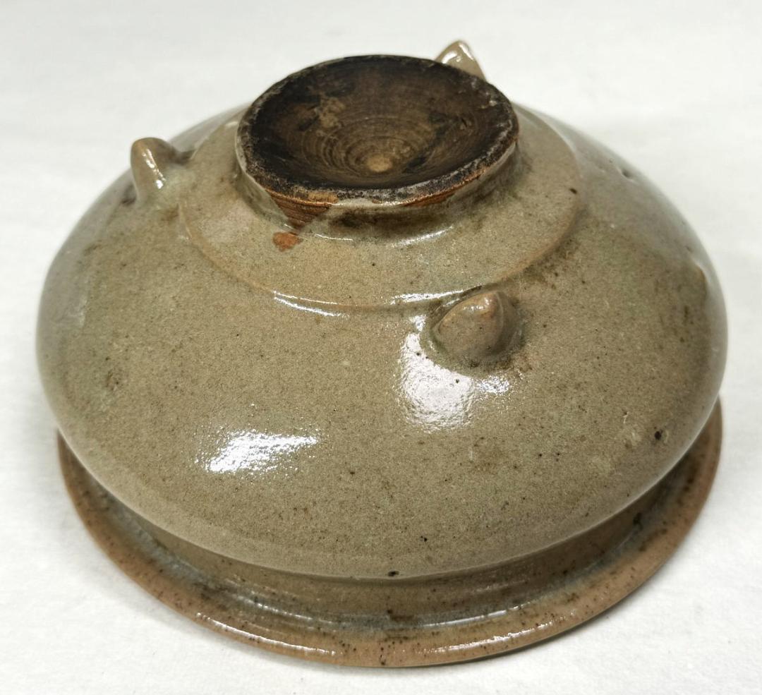 唐物 明時代『 米色青磁香炉 龍泉窯 』 竜泉窯時代物 無傷 箱付WWTT018