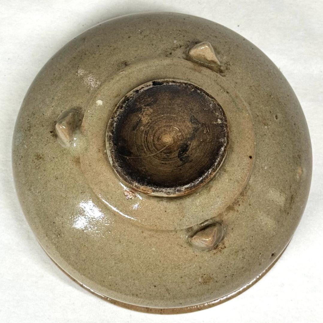 唐物 明時代『 米色青磁香炉 龍泉窯 』 竜泉窯時代物 無傷 箱付WWTT018