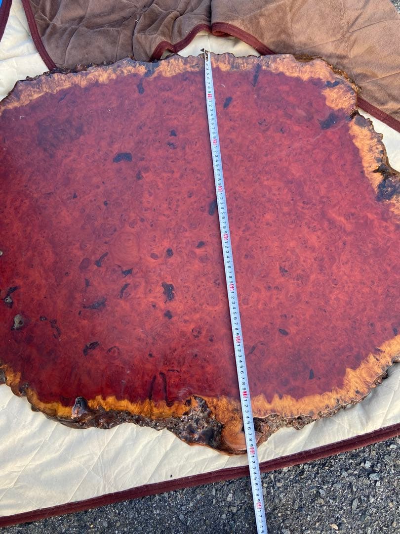 花梨瘤 瘤座卓 一枚板 瘤杢 天然木 カリン 　 天板のみ