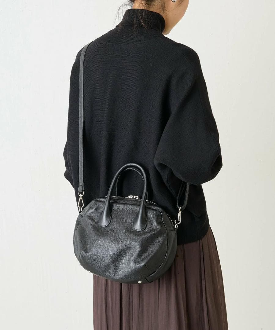 BEARDSLEY ラウンドミニボストンバック　ブラック