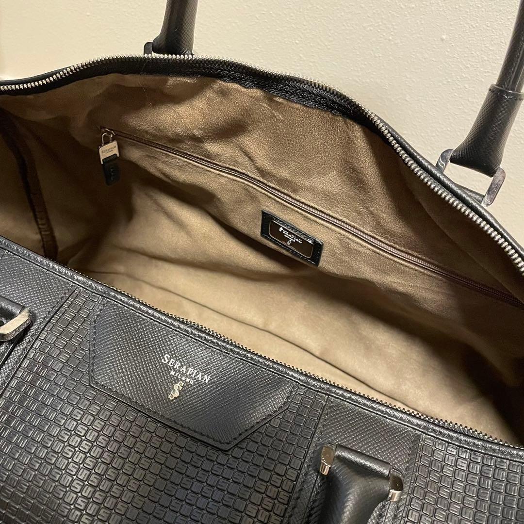 セラピアン　ボストンバッグ　STEPAN SERAPIAN ブラック