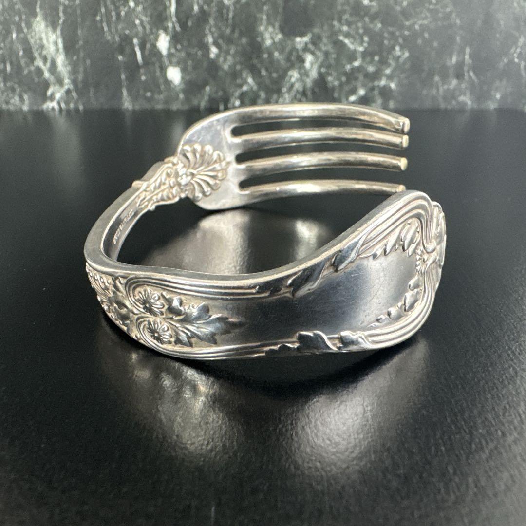 一点物　希少　オールド　ティファニー　ブレス　フォークバングル　シルバー　y2k