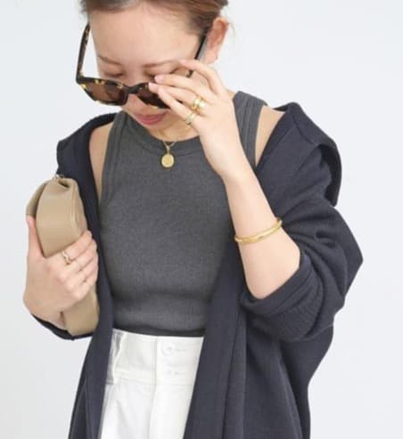 MUSE de Deuxieme classe LOREL RIB タンクトップ