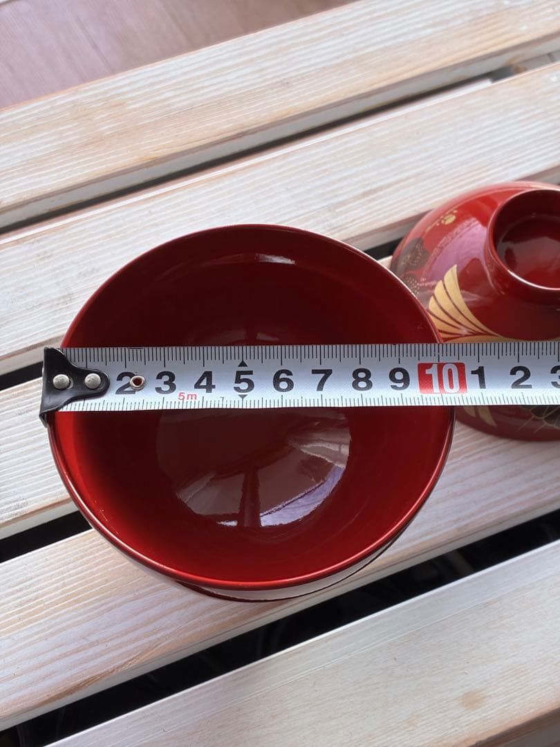 蓋付きお椀　お吸い物碗　漆器　20客セット　お正月　お祝い　赤色