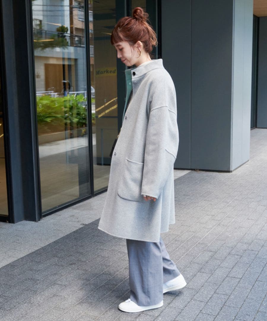 【極美品】B.C STOCK ブレンドリバーシブルミドル丈コート