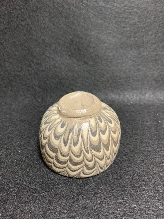 水野双鶴　煉込ぐい呑　伝統模様鶉手