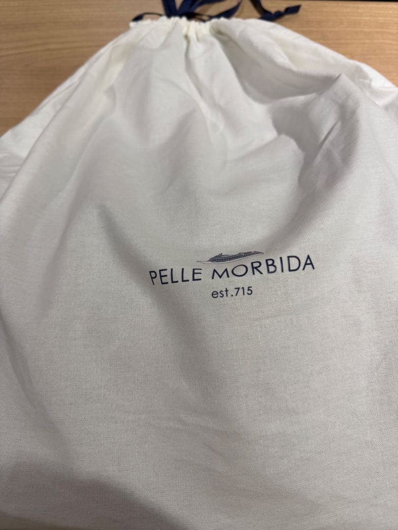 【未使用】Pelle Morbida 　被せフラップボストンバッグ　Lサイズ