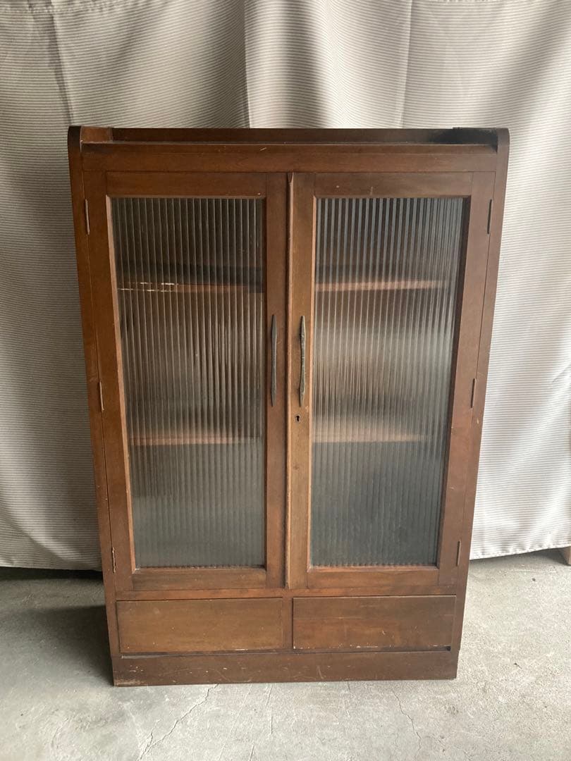 美*桜様 古道具　本棚　ガラスキャビネット