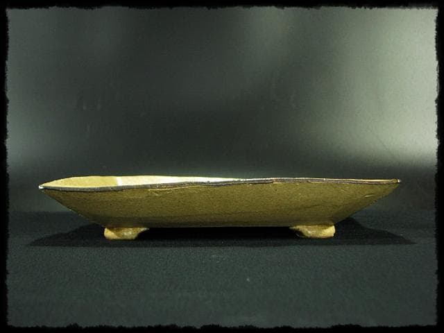 益子焼 杉本浩太郎 色絵 兎紋 角皿 茶道具  d139