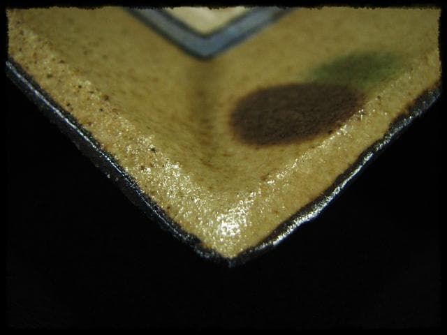 益子焼 杉本浩太郎 色絵 兎紋 角皿 茶道具  d139