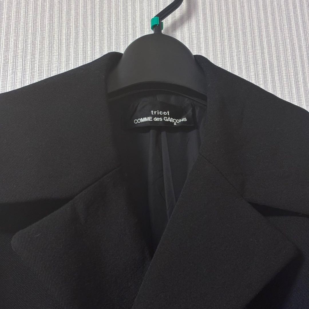 tricot COMME des GARCONS ダブル　コート　ハーフ　黒