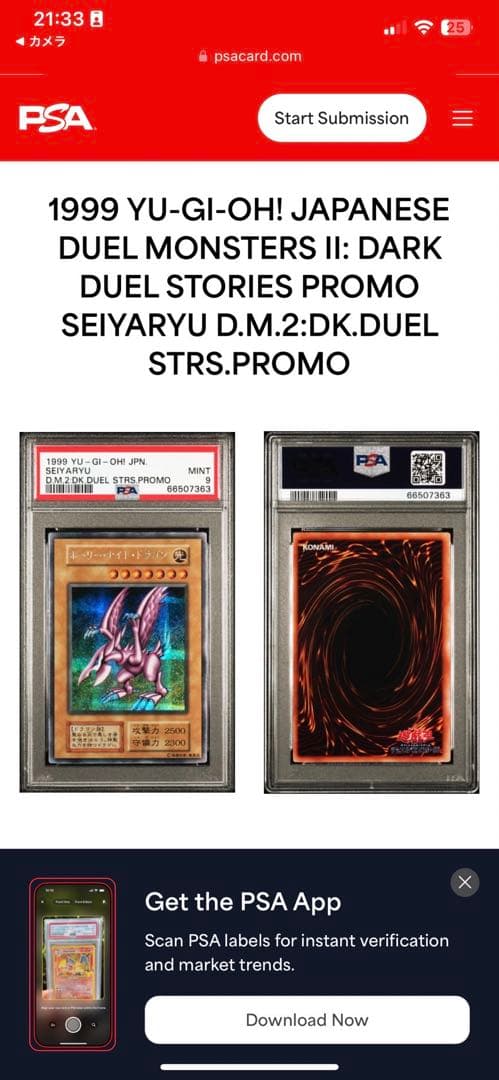 ホーリーナイトドラゴンPSA9