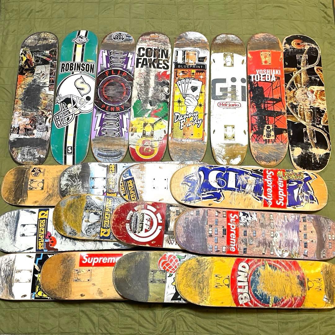 廃デッキ　スケボーデッキ　DIY まとめ売り　スケートボードデッキ　20枚