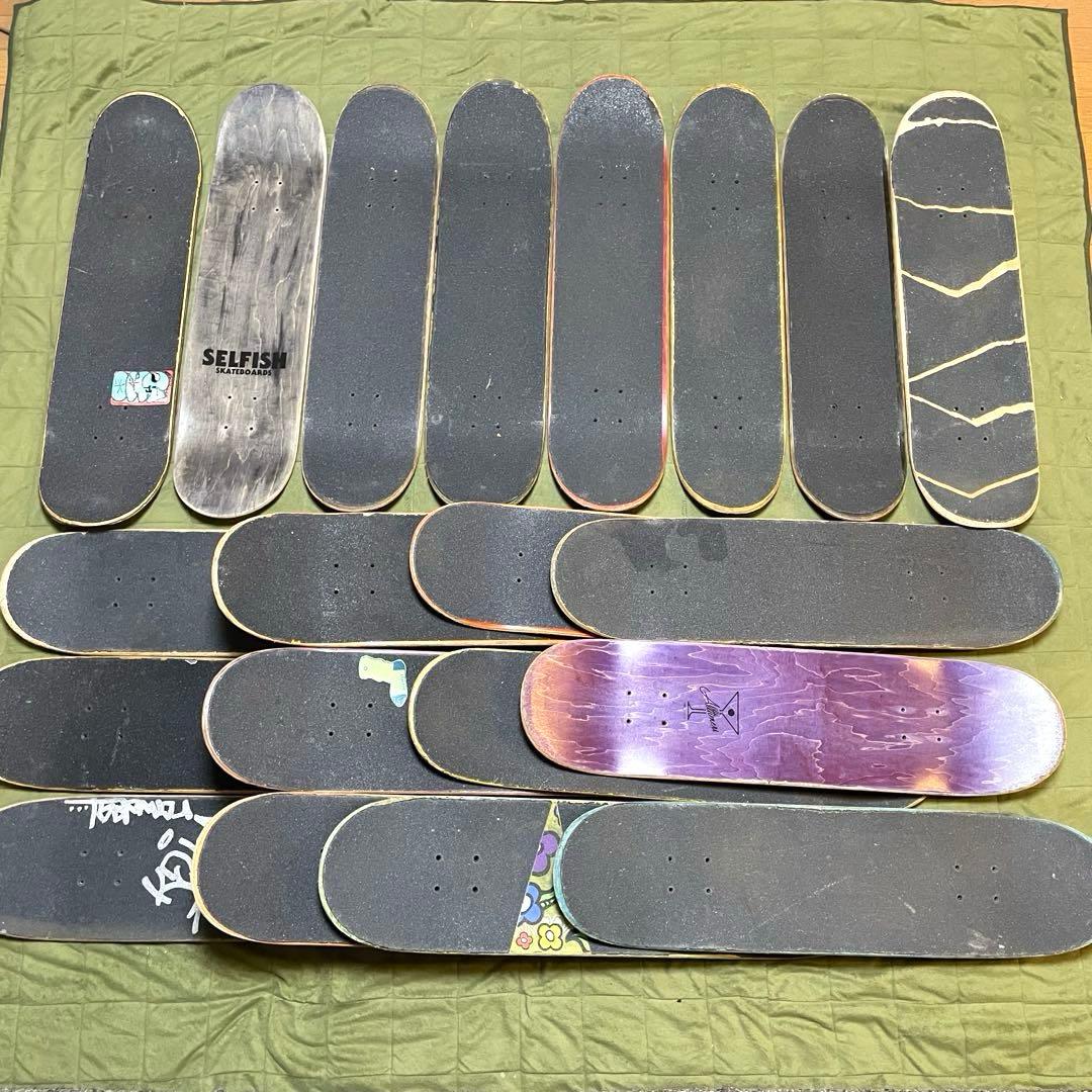 廃デッキ　スケボーデッキ　DIY まとめ売り　スケートボードデッキ　20枚