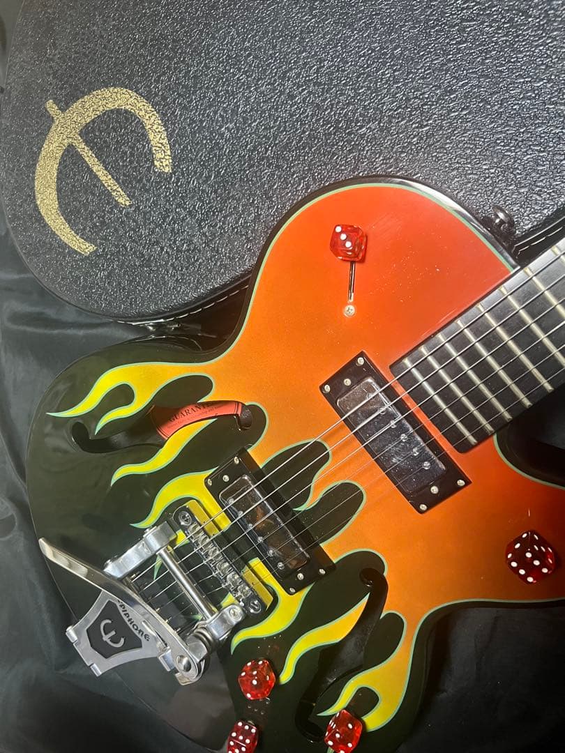 【Epiphone】Flamekat Ebony・Flame Graphic