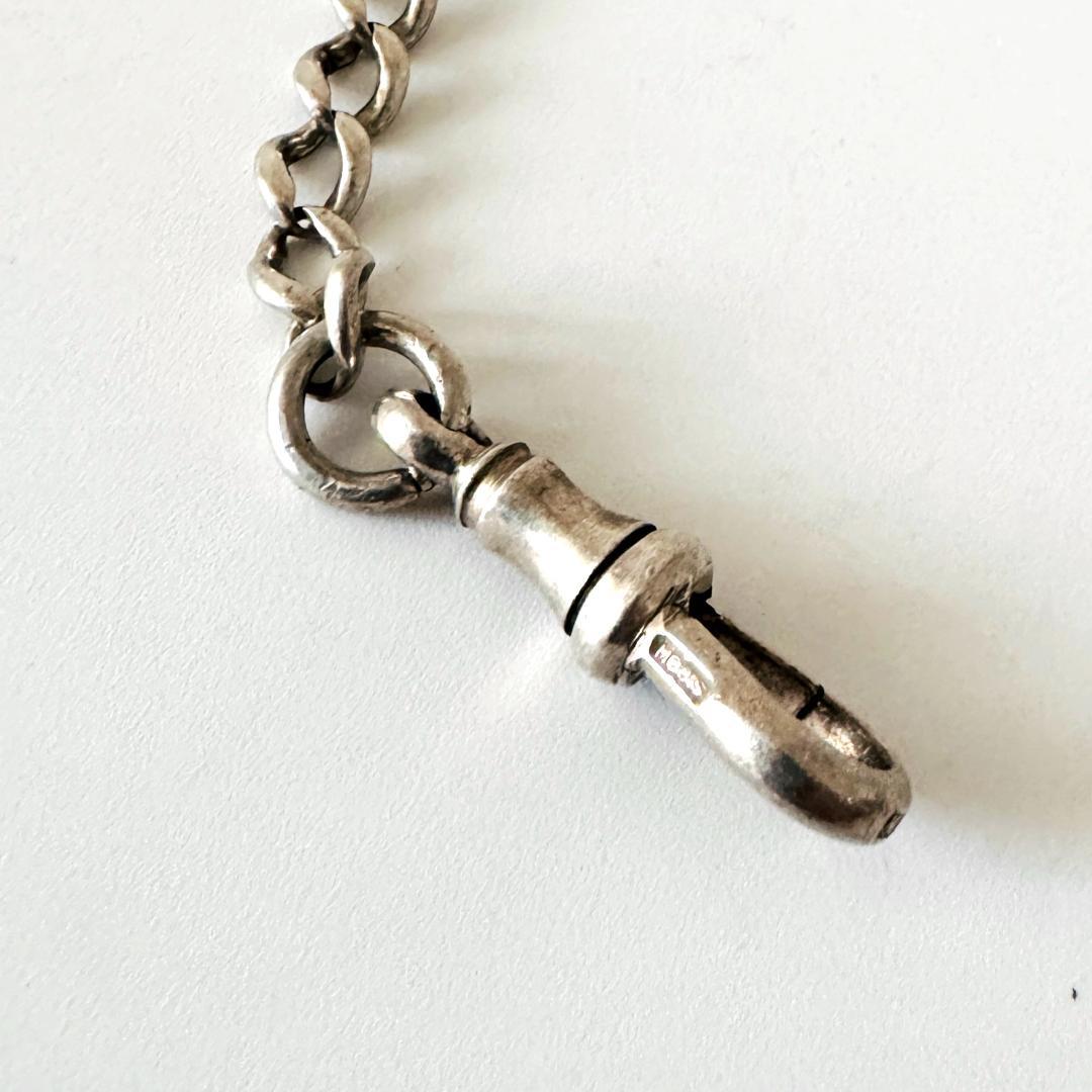 1921年★英国★アルバートチェーン/純銀製/アンティーク