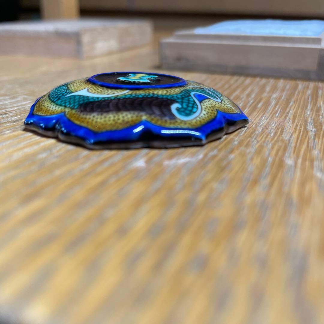 初代　徳田八十吉　古鏡写意　帯飾　共箱