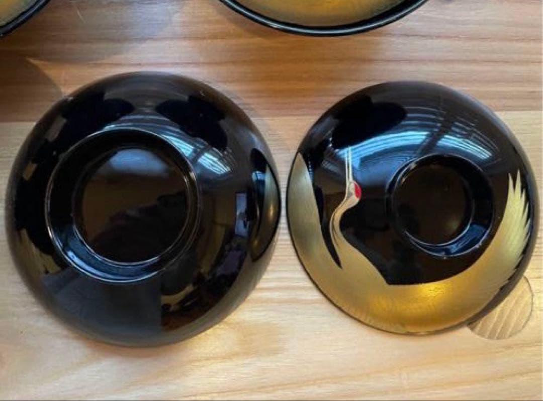 会津塗　漆器 蓋付き椀 5個セット