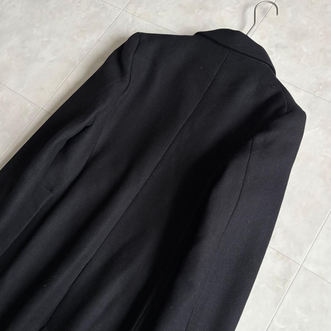 ZARA MANTECO 黒 ダブルチェスターコート XS ウール混 ロング