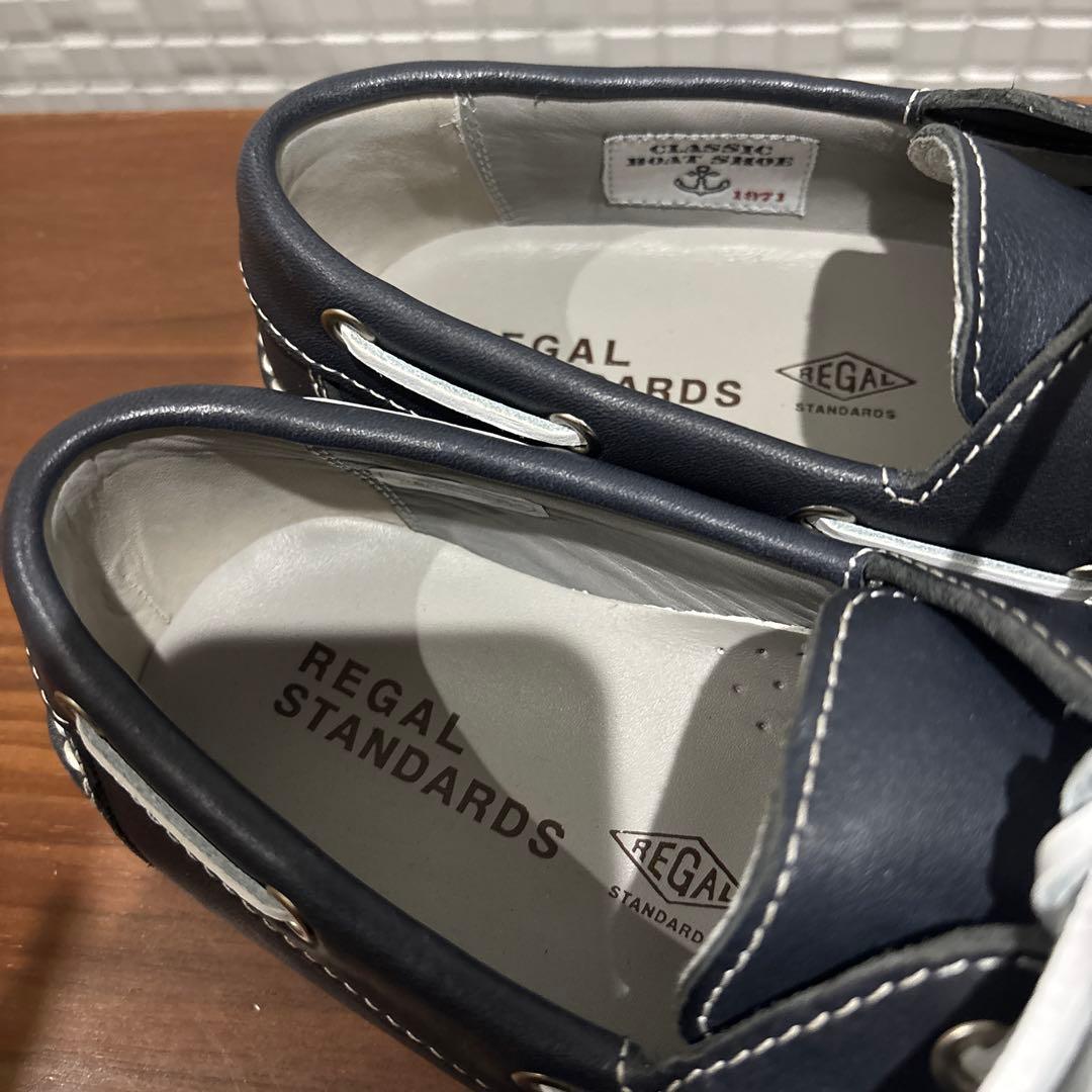 靴 REGALSTANDARDS classic boat shoes NAVY