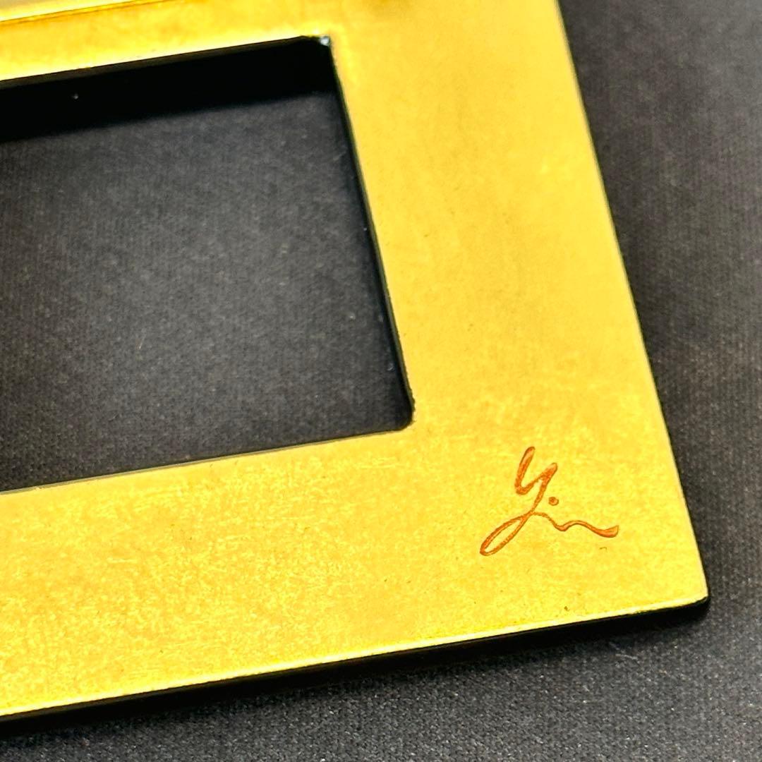 新品未使用✨坂本これくしょん 螺鈿モザイク ブローチ 坂本理恵 うるし 金箔