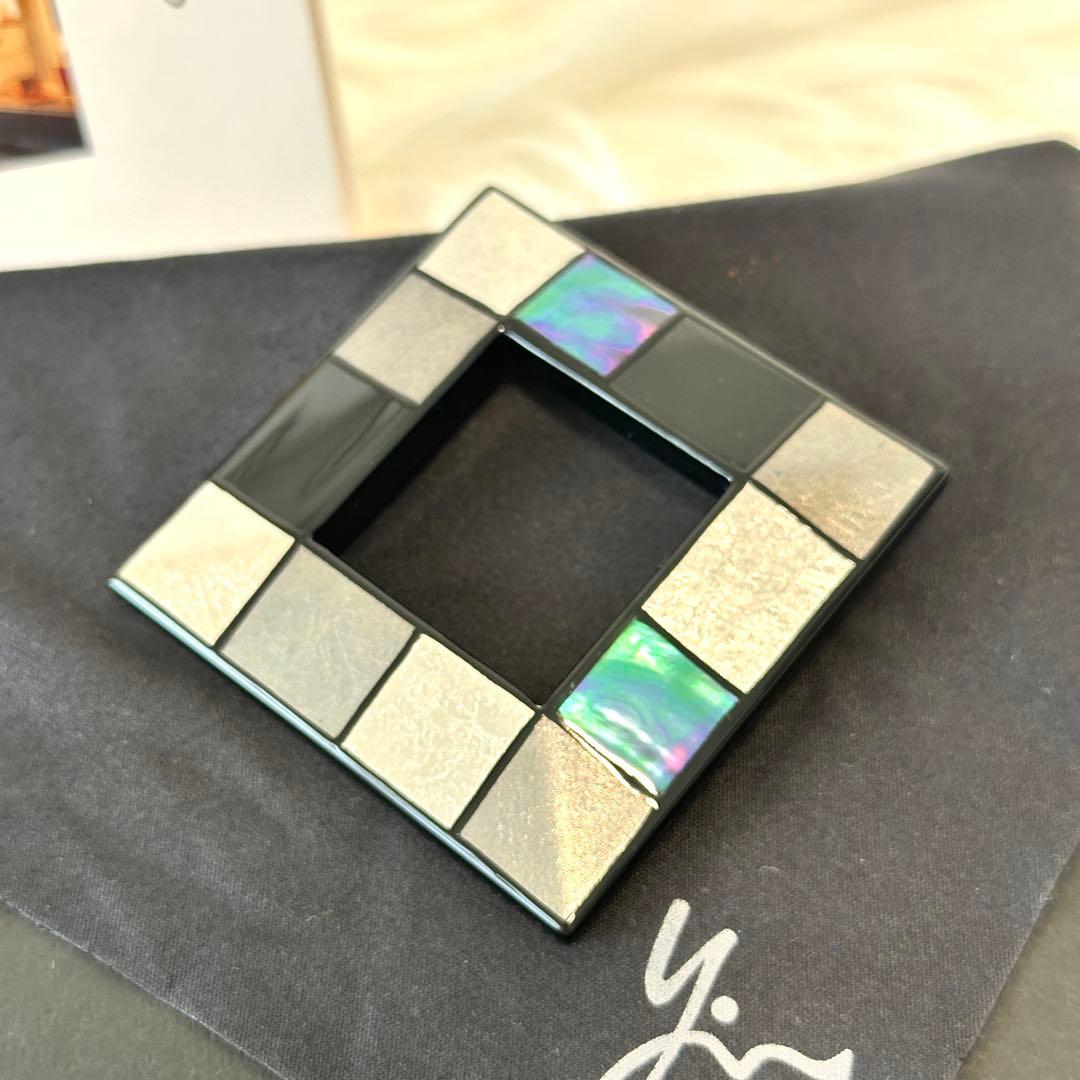 新品未使用✨坂本これくしょん 螺鈿モザイク ブローチ 坂本理恵 うるし 金箔