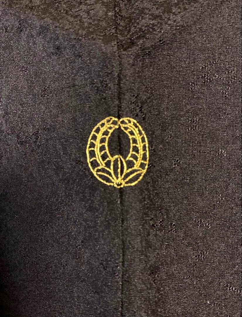 ご予約中です 初春 吉祥南天柄 上質正絹紋意匠 一つ紋 訪問着 深い濃紺色