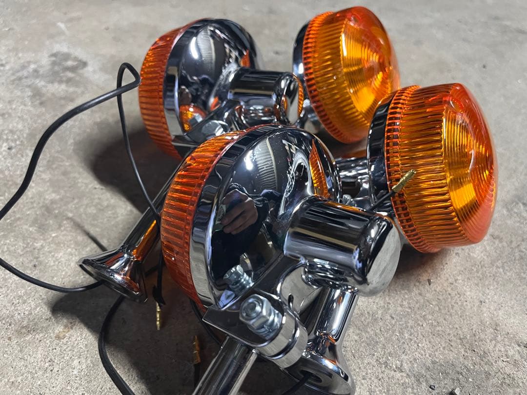 BigOne製　オレンジZ2ウィンカー4個セット クローム仕上げ