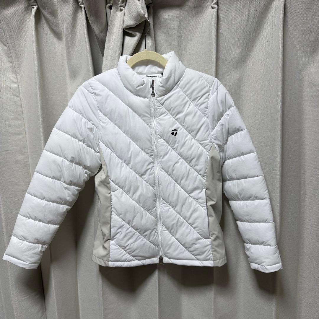 ホワイト ダイヤモンドキルティングジャケット