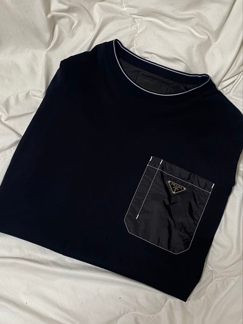 PRADA 2022SS 三角プレート ナイロンポケットカットソー UJN790